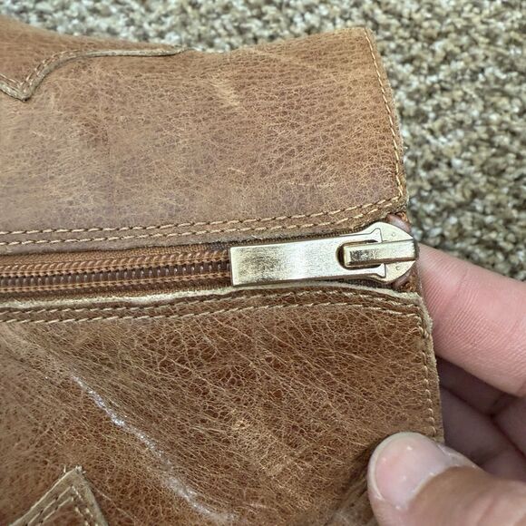 Franco Sarto Bushwick Women's 8.5M Bootie Brown Leather Cowgirl Ankle Boots - Picture 10 of 15